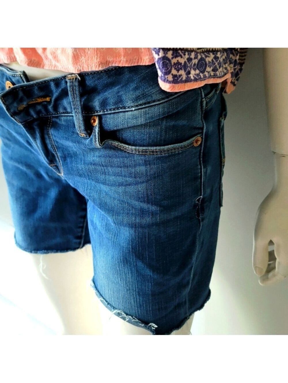 Lucky Brand Lolita Skinny Raw Hem Denim Shorts